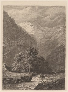 Torrente di montagna da Alexandre Calame