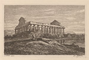 Rovine a Paestum da Alexandre Calame