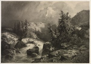 Tempesta nelle Alpi da Alexandre Calame