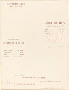 La scuola dei vedovi; Al tempo della ballata da Alexandre Charpentier