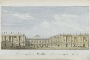 Progetto di facciata per il Palazzo di Versailles sul lato dell