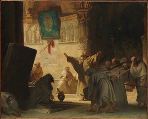 Scena drammatica con monaci in una cripta da Alexandre Evariste Fragonard