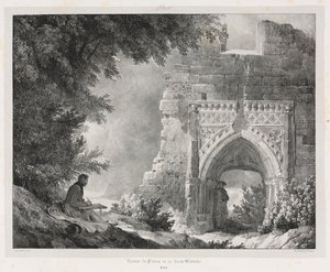 Viaggi pittoreschi e romantici nella vecchia Francia: Rovine del Palazzo della Regina Bianca da Alexandre Evariste Fragonard