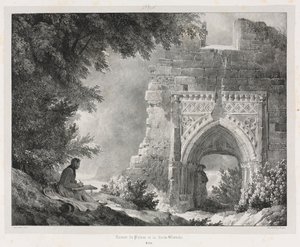 Viaggi pittoreschi e romantici nella vecchia Francia: Rovine del Palazzo della Regina Bianca da Alexandre Evariste Fragonard
