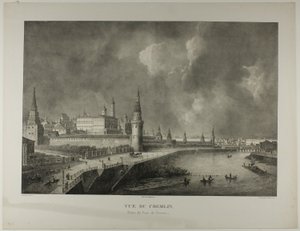 Vista del Cremlino dal Ponte di Pietra da Alexandre Evariste Fragonard