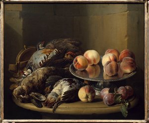 Natura morta, selvaggina e spilli da Alexandre Francois Desportes
