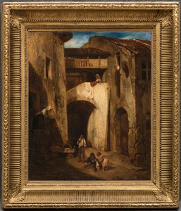 Cortile italiano da Alexandre Gabriel Decamps