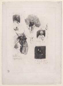 Foglio di schizzi da Alexandre Gabriel Decamps