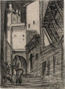 Scena di Strada Nordafricana da Alexandre Gabriel Decamps