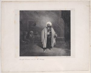 Turco in piedi da Alexandre Gabriel Decamps