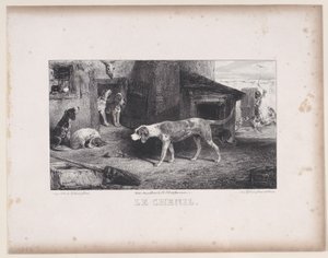 Il canile, dalla serie Scene di caccia da Alexandre Gabriel Decamps