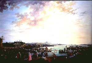 Vista del fiume Tago, Portogallo da Alexandre Jean Noel