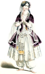 Auber - Haydée - M.lle Lavoye in Haydée, atto terzo - litografia di Alexandre Lacauchie, 1847