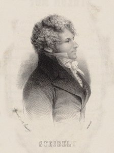 Ritratto del pianista e compositore Daniel Steibelt 1765-1823, 1850 da Alexandre Leroux