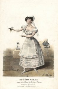 Danzatrice Miss Zelie Molard e Louise in Le Deserteur di Francois-Alexis Blache Jr., coreografato da Dauberval, Theatre de la Porte St. Martin da Alexandre Marie Colin