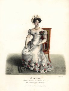 Danzatrice e attrice Miss Emilie Leverd come Celimene in Le Misanthrope di Moliere, Theatre Français da Alexandre Marie Colin