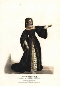 Miss Suzanne Brocard come Alicia in Jane Shore (Riccardo III e Jeanne Shore) di Nepumucene Lemercier, Théâtre Français da Alexandre Marie Colin