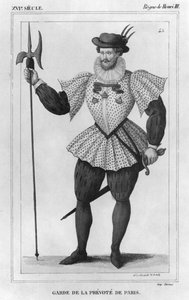 Guardia della prevostura di Parigi durante il regno di Enrico III (1574-89) da Alexandre Massard