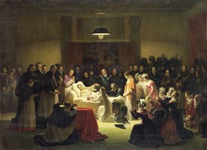 Gli ultimi momenti di Charles-Ferdinand di Francia (1778-1820) nella sala dell
