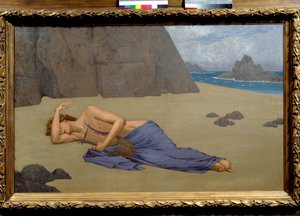 Lamentazione di Orfeo di Alexandre Seon (1855-1917) 1896. Dim. 0,73 x 1,16 m. Museo d