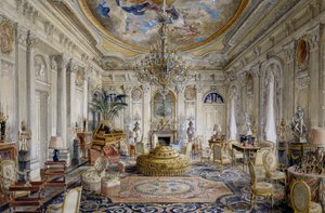 Grande sala o sala bianca in stile Luigi XVI, Chateau de Ferrieres da Alexandre Serebriakoff