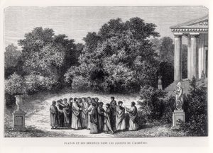 Platone (c.427-c.348 a.C.) e i suoi discepoli nel Giardino dell