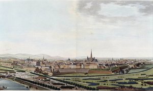 Vista generale di Vienna presa dalla chiesa di San Carlo - in "Voyage picturesque en Austria" di Alexandre de Laborde, Parigi, ed. Didot l