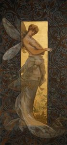 Composizione con ninfa alata all