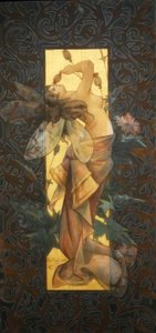 Composizione con ninfa alata all