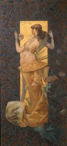 Composizione con ninfa alata all