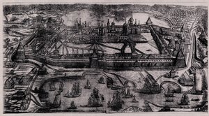Monastero della Trasfigurazione di Solovetskij sulle isole Solovetskij, 1744 da Alexei Fyodorovich Zubov