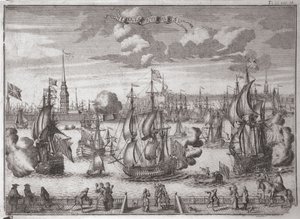 Veduta di San Pietroburgo, 1727 da Alexei Fyodorovich Zubov