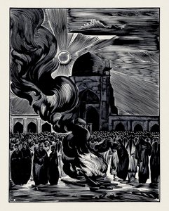 La liberazione delle donne musulmane. Bruciare il velo, 1928 da Alexei Ilyich Kravchenko