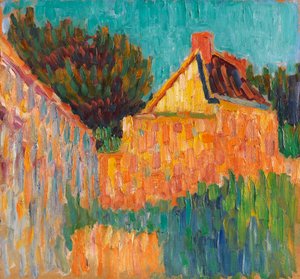 Piccola casa davanti ai cespugli paesaggio francese, 1906 da Alexei Javlensky von
