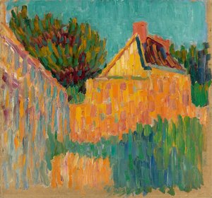 Piccola casa davanti a cespugli da Alexei Javlensky von