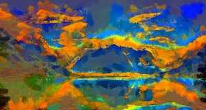 Tramonto, 2020, (tecnica mista)