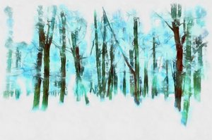 Inverno nella foresta,2020, (tecnica mista)
