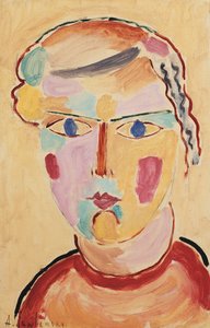 Ragazza, aspetto luminoso, 1916 da Alexej von Jawlensky