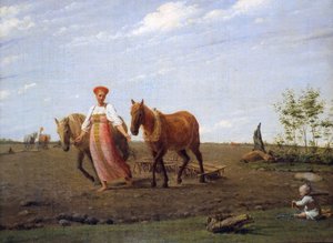 Russo: "Nel campo arato. Primavera" Nel campo arato. La primavera