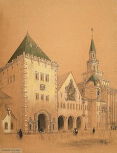 Stazione ferroviaria di Mosca Kazansky, progetto, 1913 da Alexey Viktorovich Shchusev