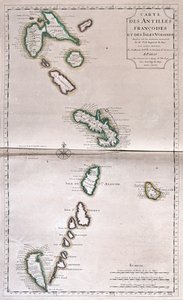 Antille francesi e isole vicine - di A da Alexis Hubert Jaillot