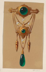 Progetto per una Spilla in Oro e Gemma Cabochon da Alexis Falize