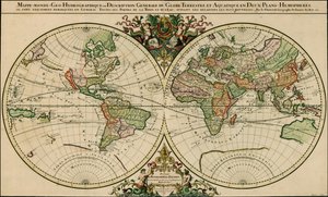 Mappa del mondo del 1691 di Alexis-Hubert Jaillot