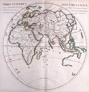 Mappa del mondo da Alexis Hubert Jaillot
