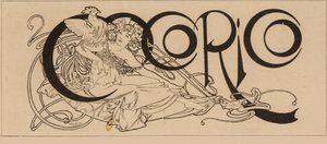 Titolo della rivista Cocorico, 1898 da Alfons Marie Mucha