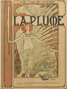 Copertina di La Plume No 209, 1898 da Alfons Marie Mucha
