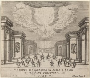 Il trionfo di Santa Orsola in cielo e i conquistatori romani da Alfonso Parigi II