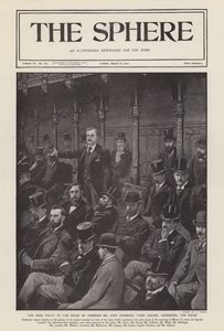 Il deputato irlandese John Redmond che si rivolge alla Camera dei Comuni