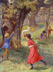 Merrie England: Bambini che giocano nella foresta di Sherwood