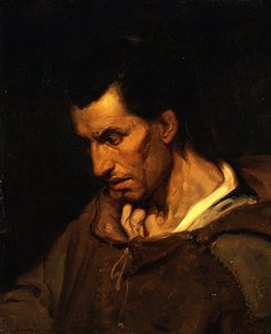 Un pazzo con deliri di pietà vestito da frate da Alfred (attr. to) Dehodencq